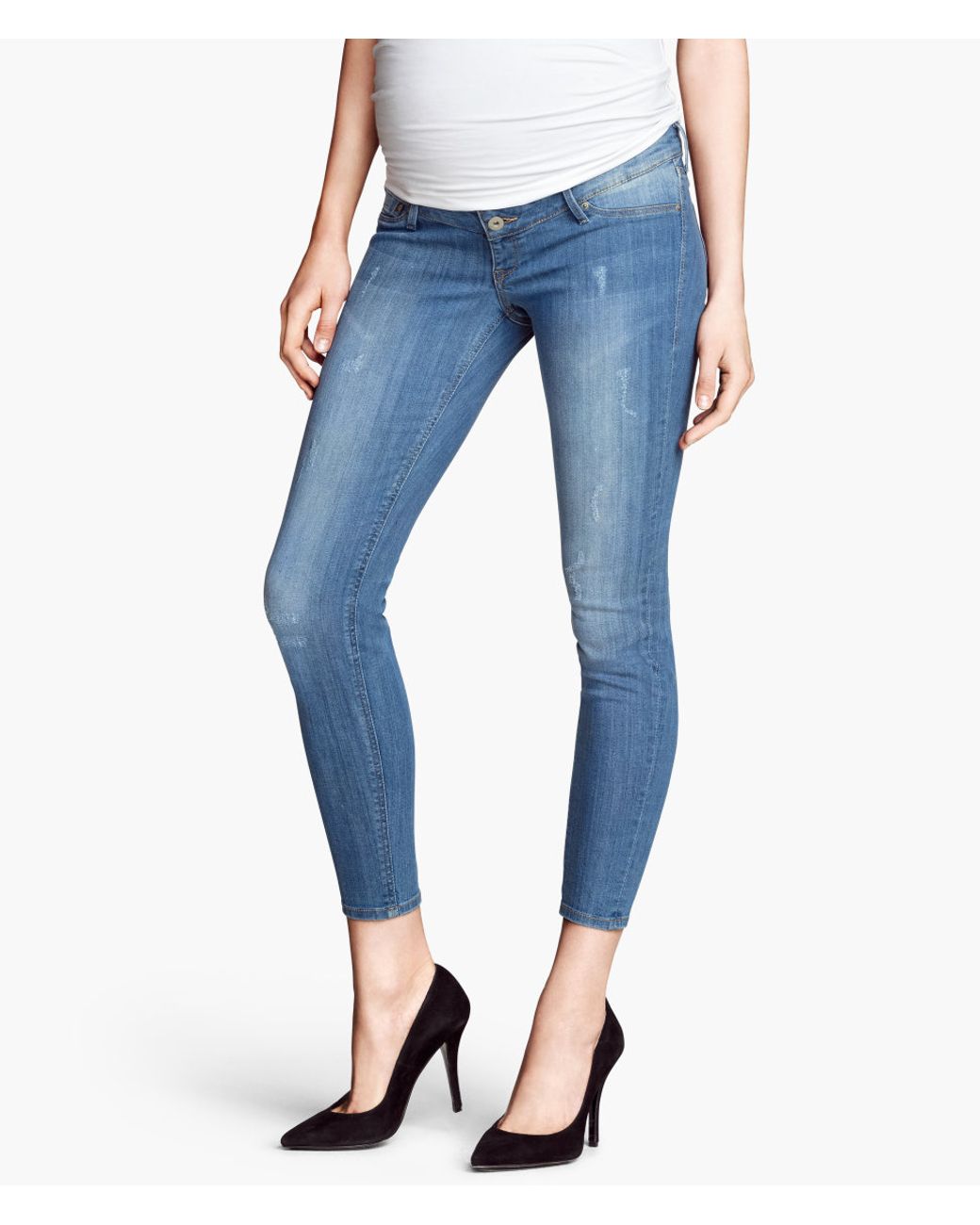 H\u0026M Mama Skinny Ankle Jeans in Light 