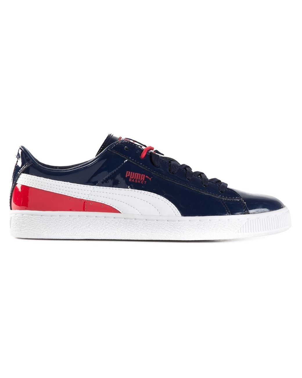 PUMA Basket Classic Patent Sneakers in Blue for Men Lyst