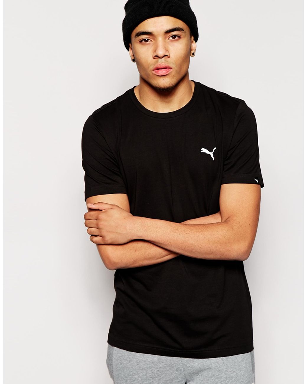PUMA T-Shirt With Small Black Logo for | Lyst Men in