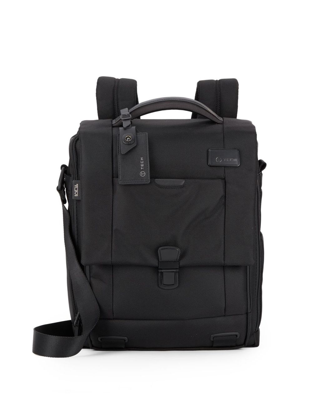 T-Tech By Tumi Convertible Nylon Backpack in Black for Men | Lyst