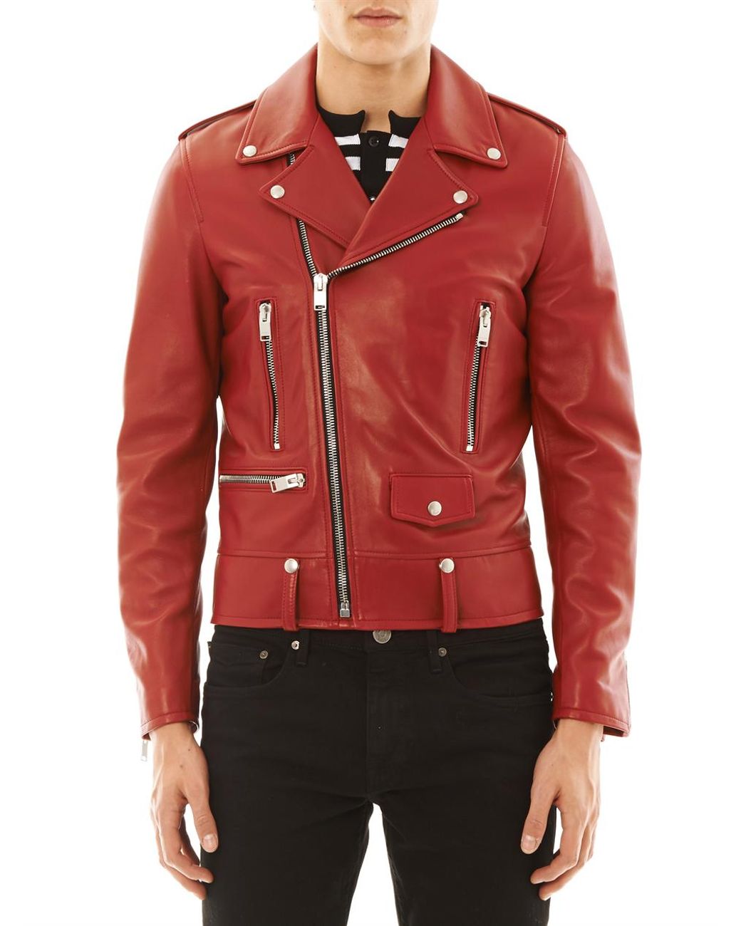 Saint Laurent Leather Motorcycle Jacket 