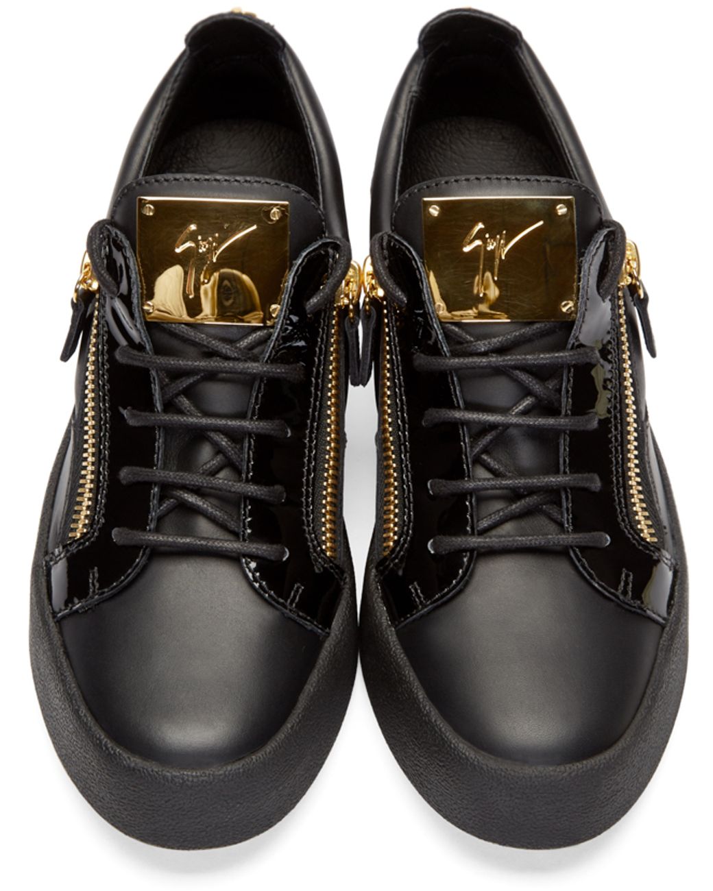Giuseppe zanotti black and gold sneakers best sale