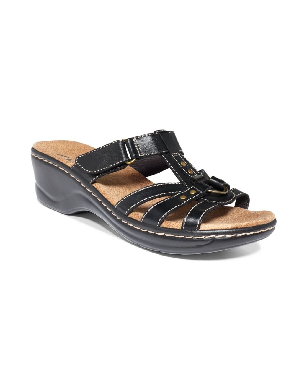 Clarks Womens Shoes Lexi Jasmine Sandals in Black | Lyst