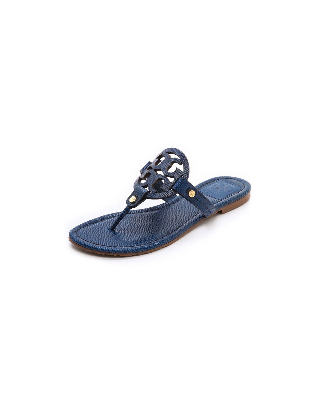 Tory Burch Miller Tejus Print Sandals Newport Navy in Blue Lyst