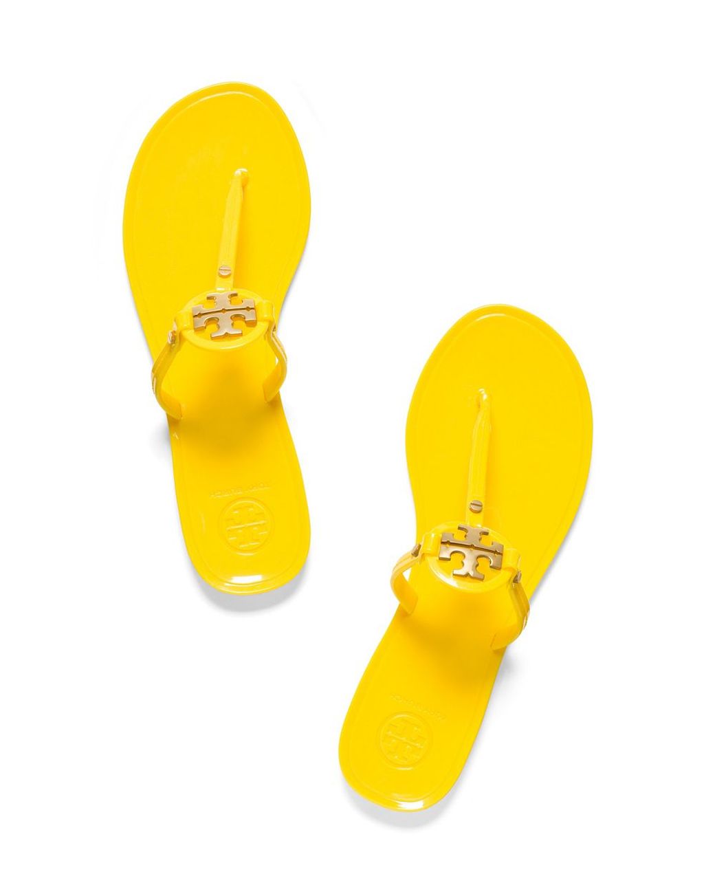 Tory Burch Women's Yellow Banana Leather Miller Thong Sandals  Shoes (Numeric_6)
