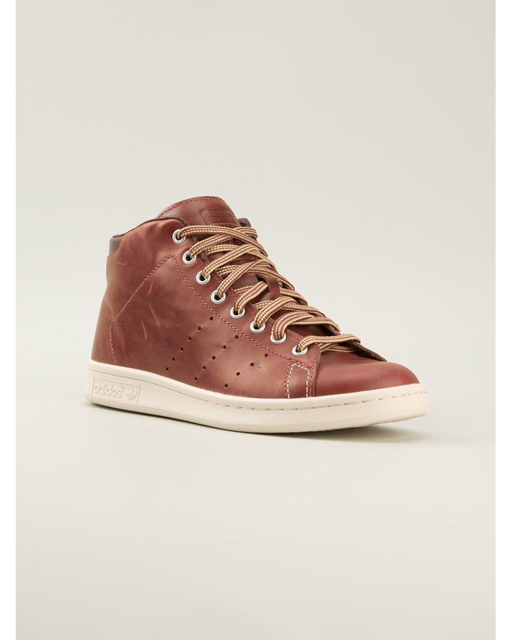 adidas Stan Smith Mid Trainers in Brown Lyst
