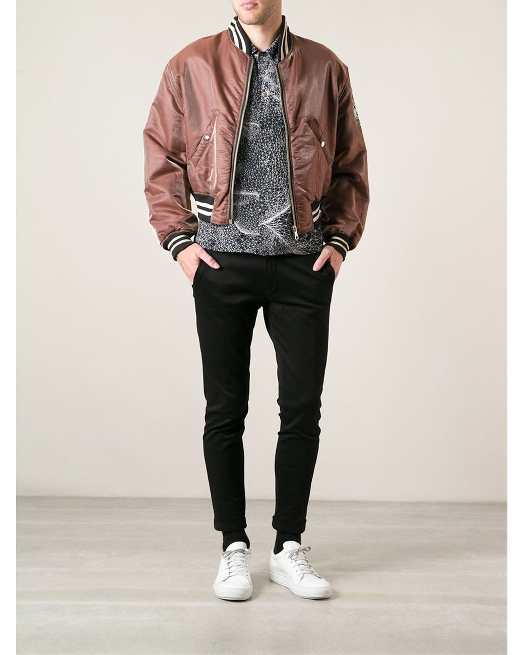 Crop bomber jacket men clearance