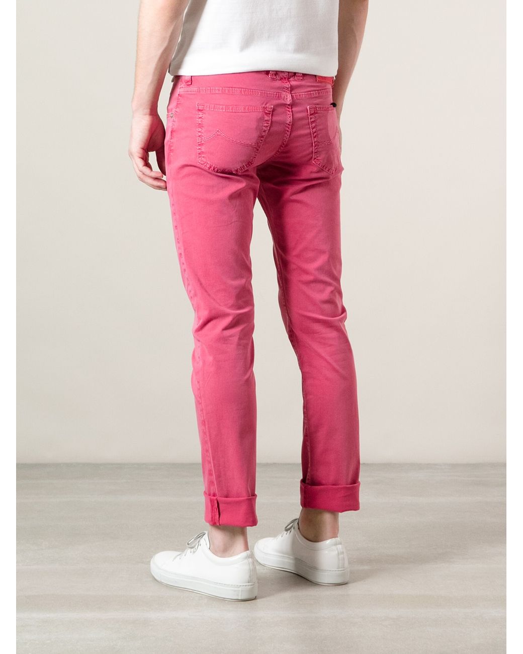 Pink jeans men online
