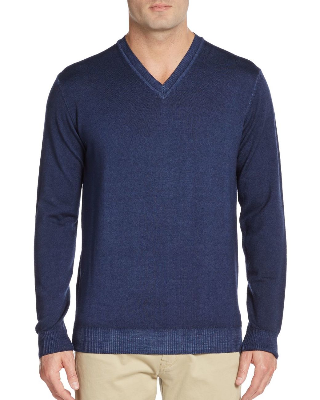 Sand Merino Wool V-neck Sweater in Blue for Men | Lyst