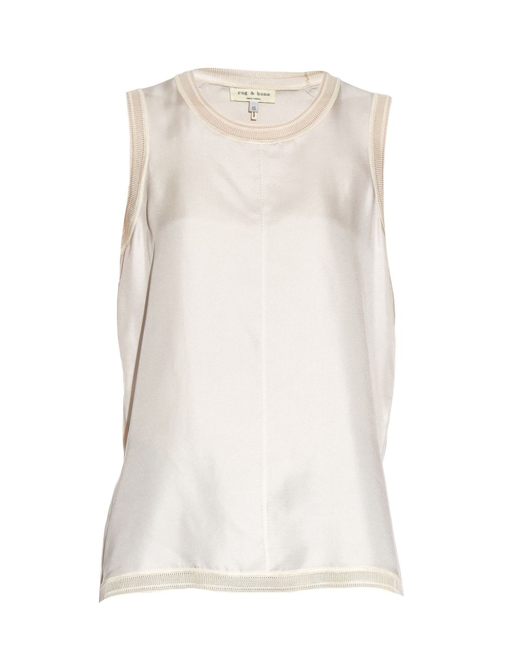 Rag & Bone Maude Sleeveless Silk Top in White | Lyst