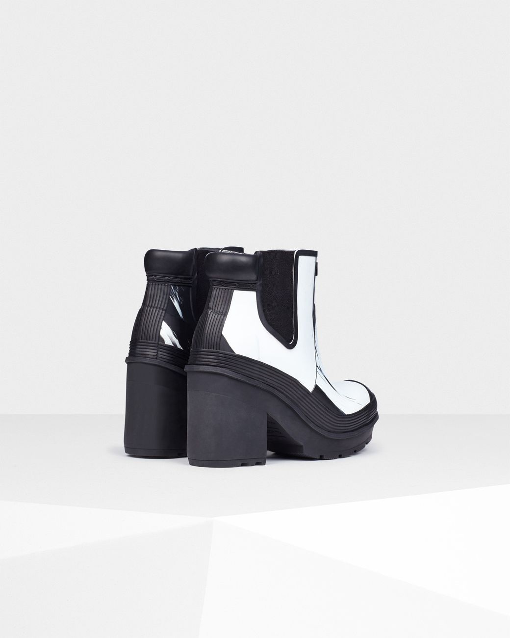 hunter original block heel chelsea