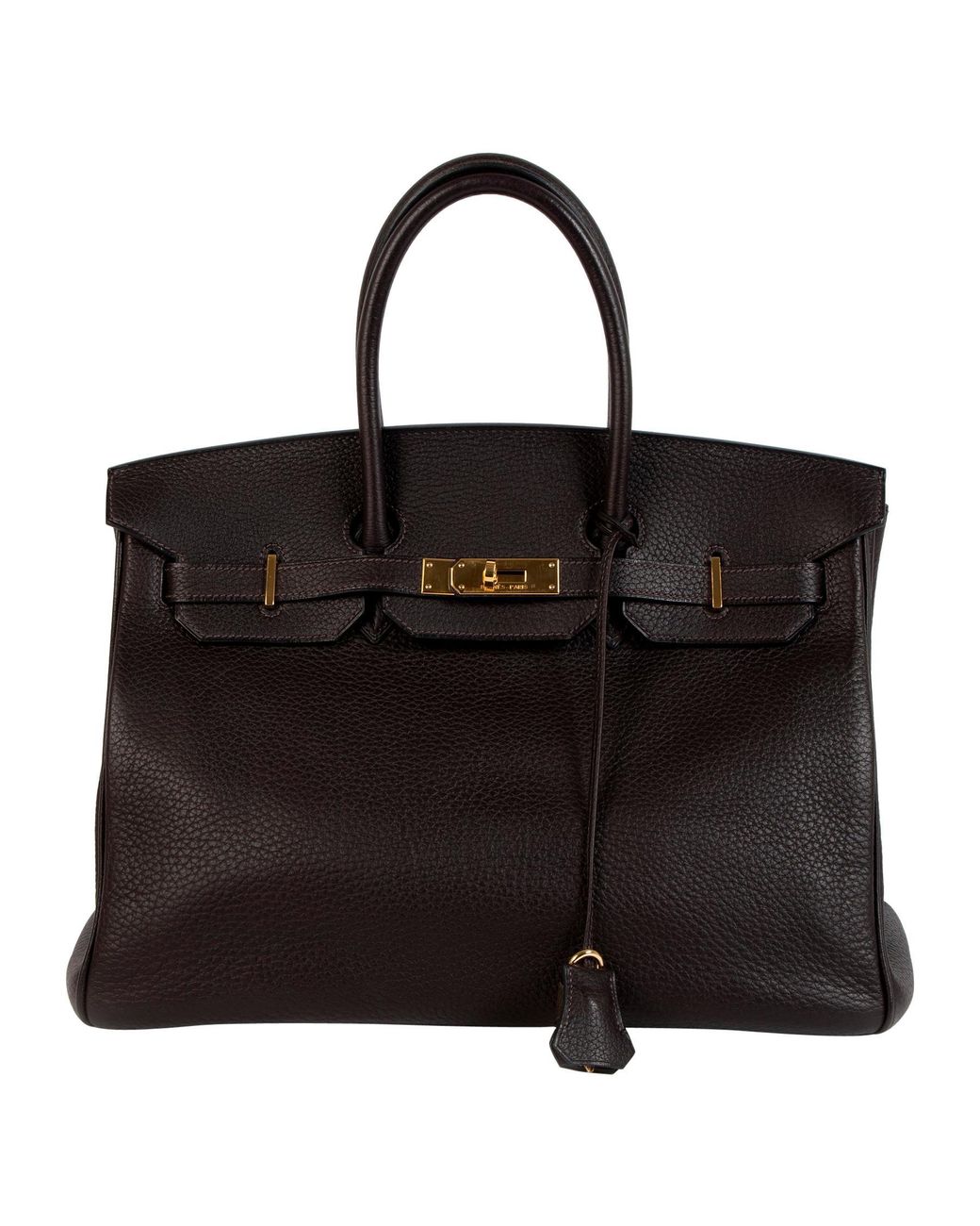 Hermès Leather Herms Birkin 35 Ebene Fjord Ghw in Black - Lyst