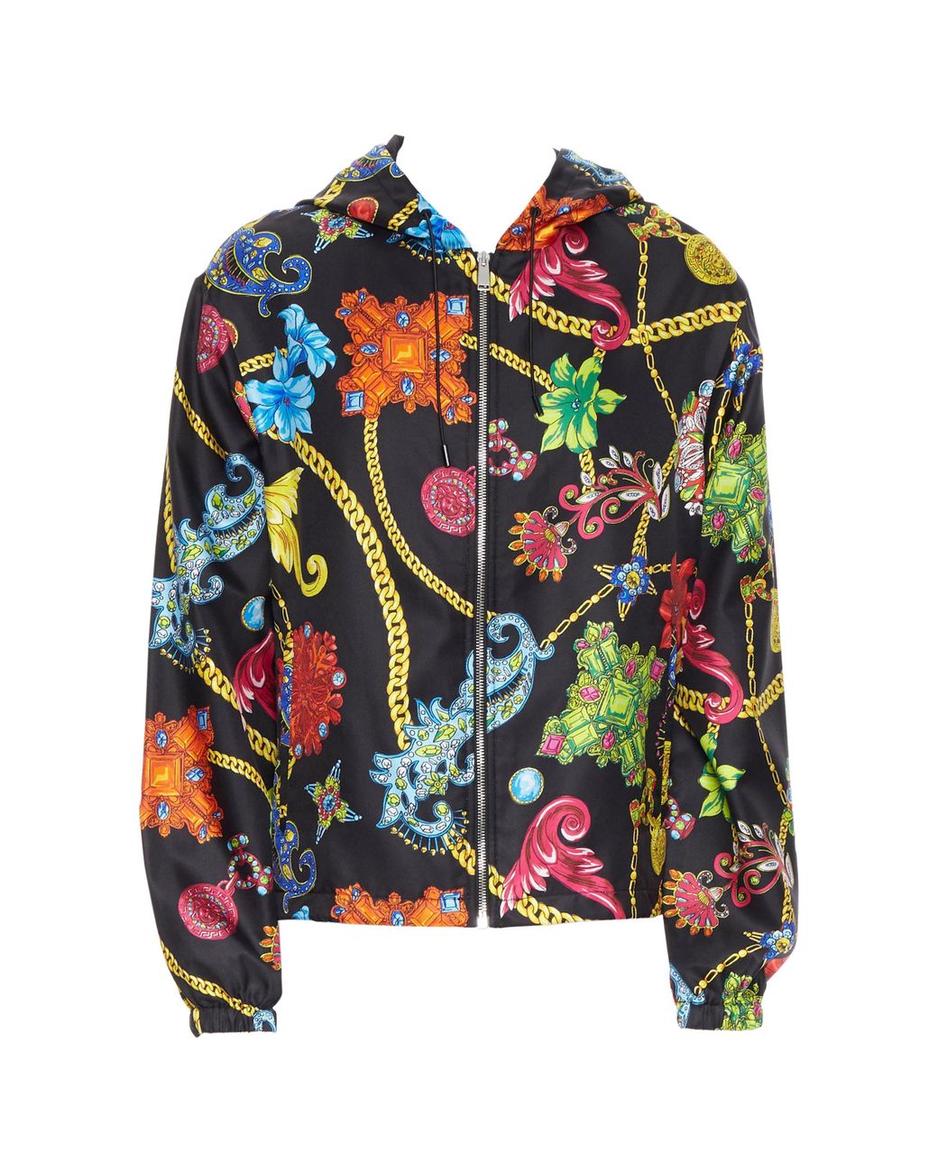 versace hoodie black and gold