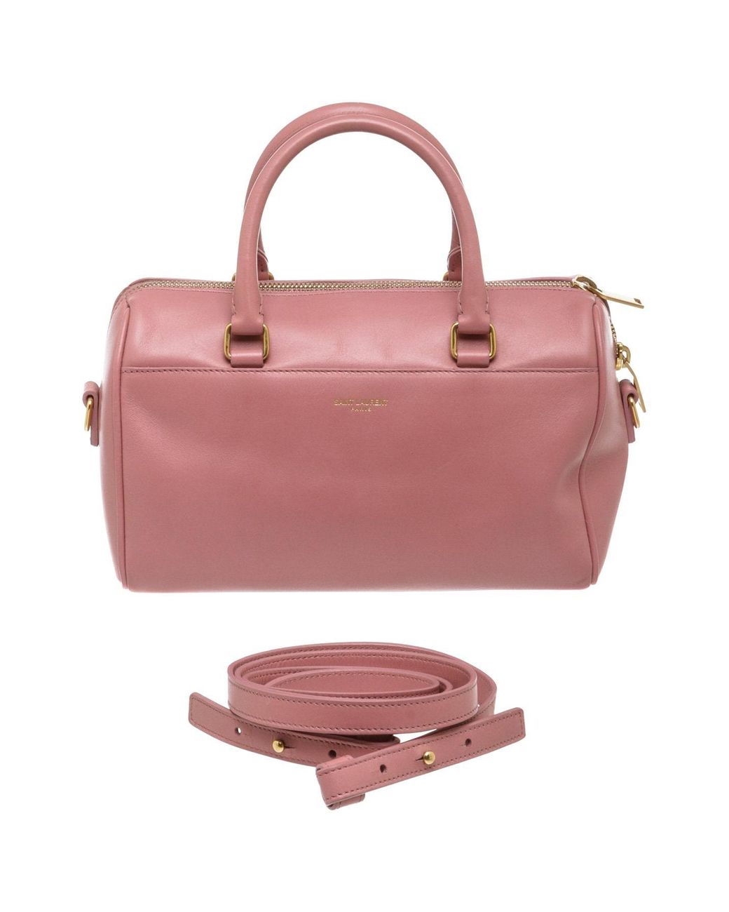Saint Laurent Ysl Calfskin Leather Classic Baby Duffle Bag in Pink Lyst