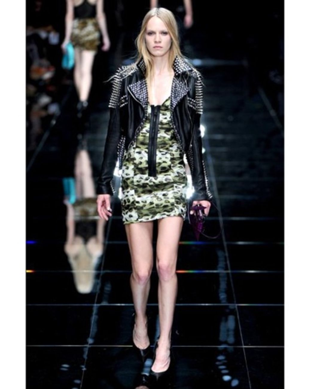 Burberry Prorsum Studded Leather Jacket in Black | Lyst
