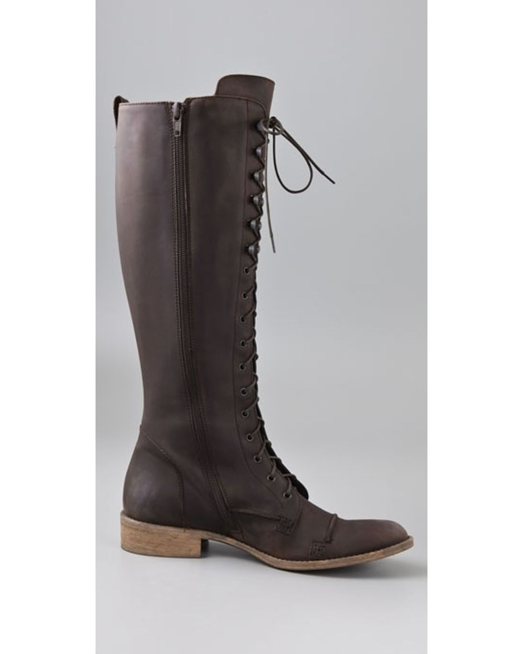 Charles David Regiment Lace up Boot in Brown Lyst