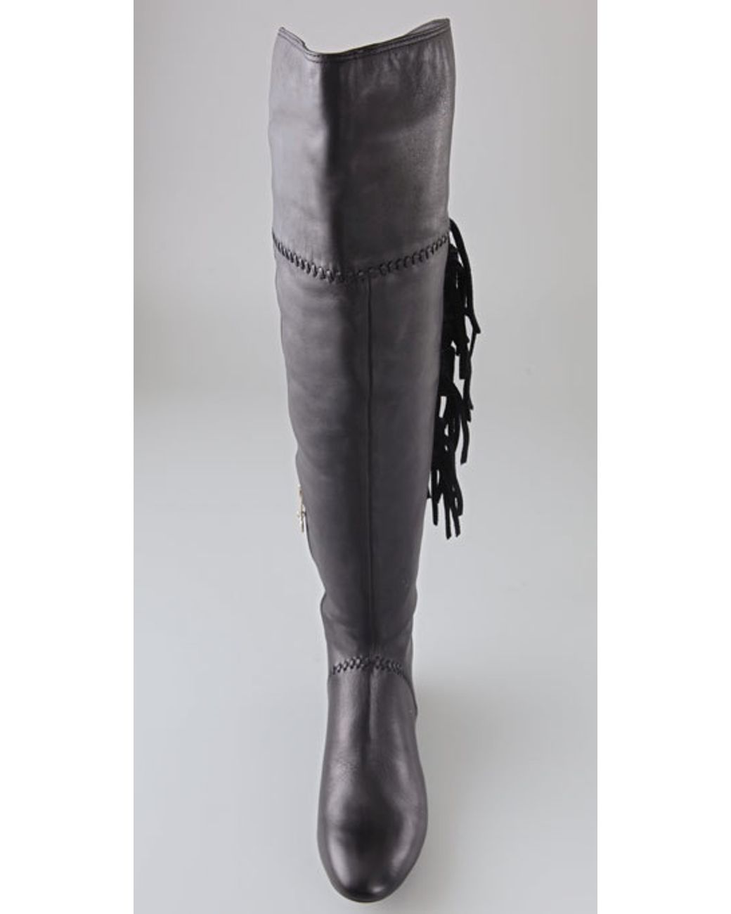 House of Harlow 1960 Tessa Fringed Over The Knee Boot in Black | Lyst