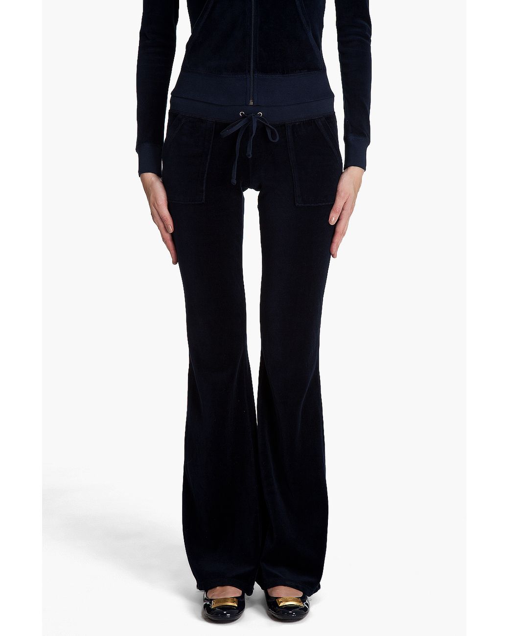 Juicy Couture Flared Leg Snap Pocket Pant in Blue Lyst