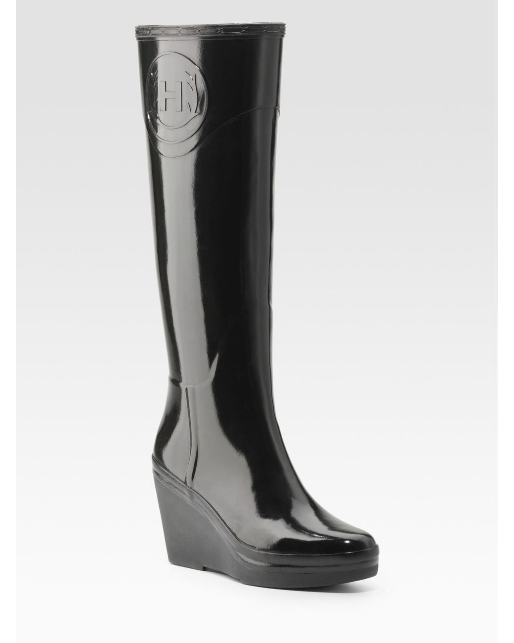 hunter rain boots wedge heel