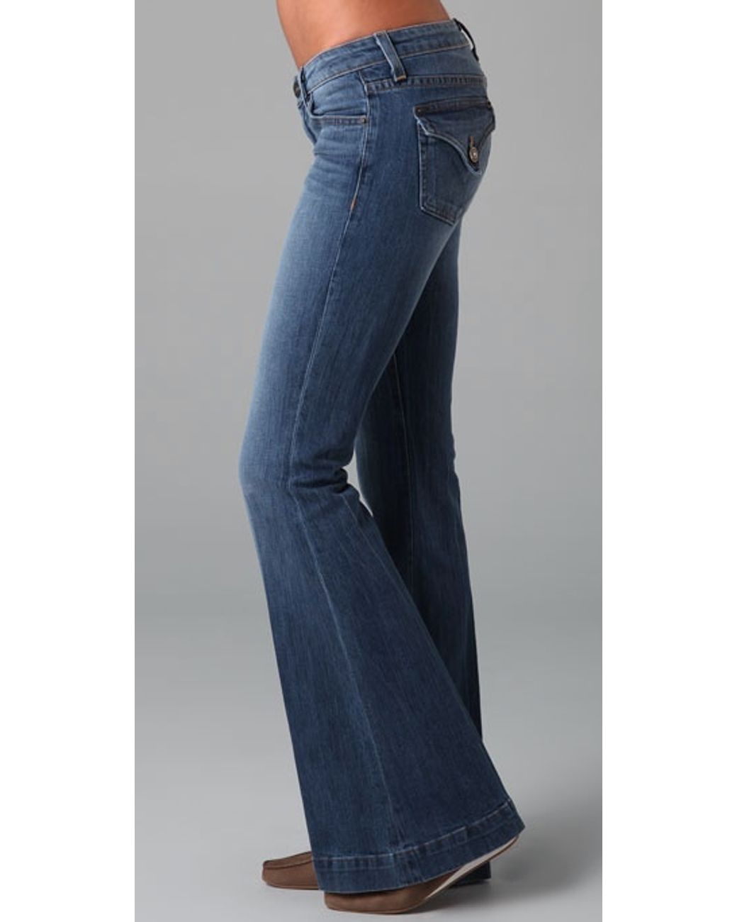 Hudson Jeans Woodstock Flap Pocket Flare Jeans in Blue | Lyst