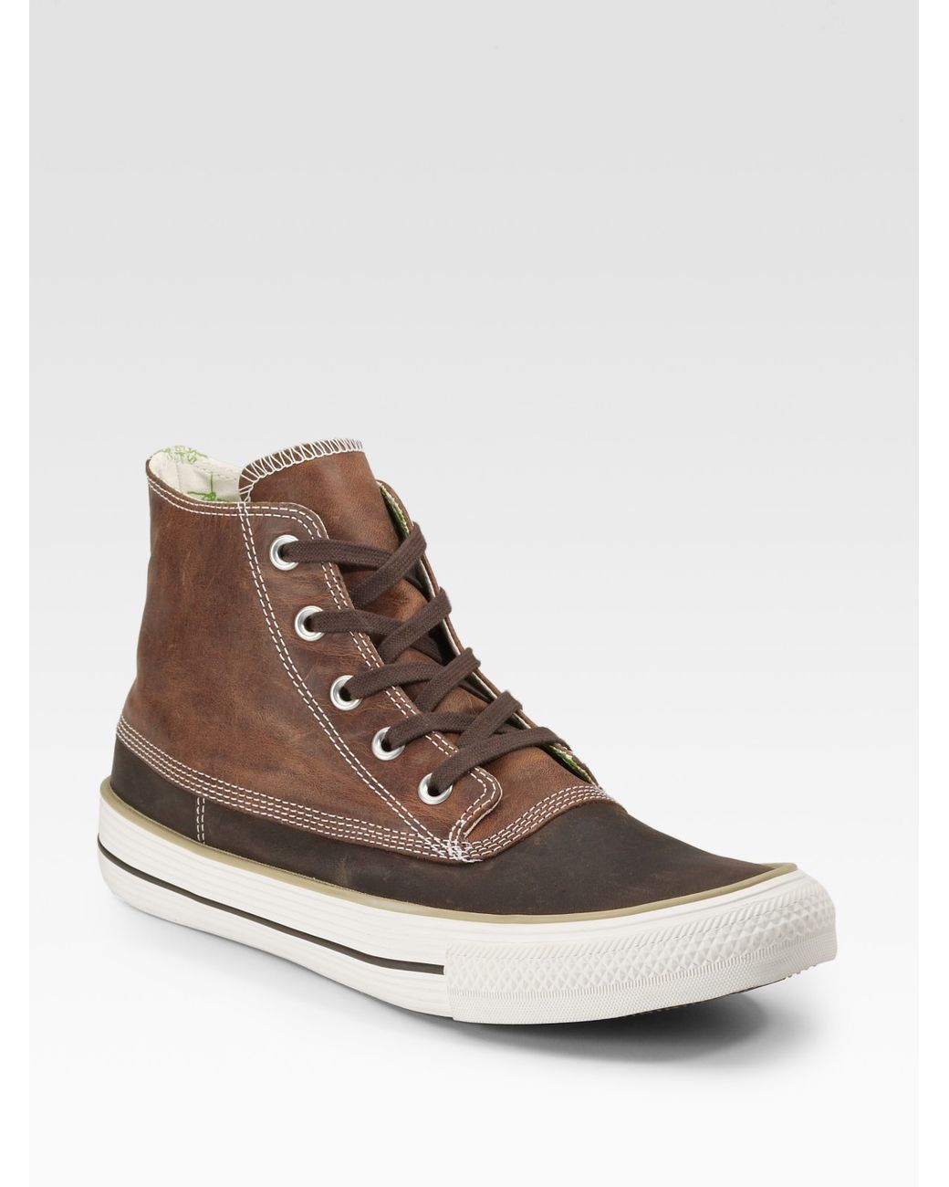 Converse Chuck Taylor Leather Duck Ankle Boots Brown for Men | Lyst