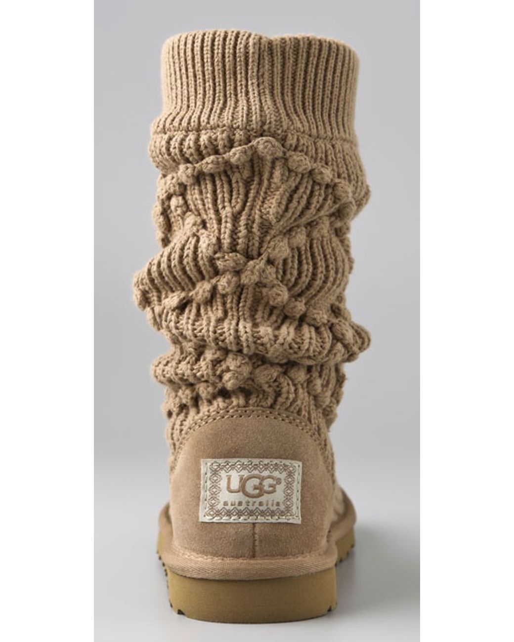 zakdoek Netjes Mail UGG Classic Argyle Knit Boots in Brown | Lyst