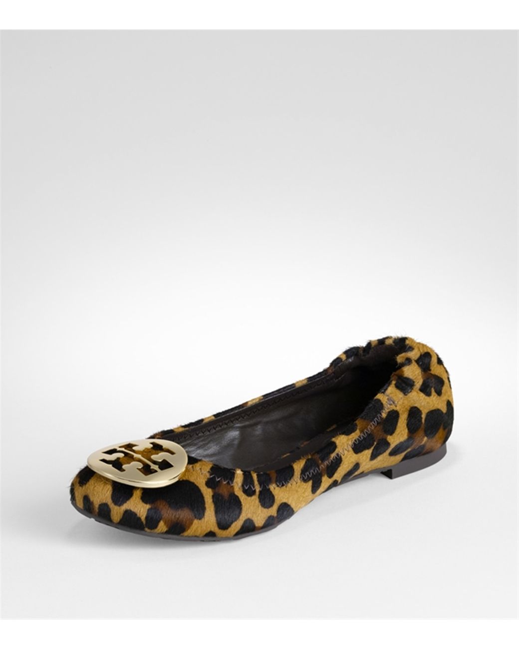 Tory Burch Leopard Print Reva Ballerina Flat | Lyst