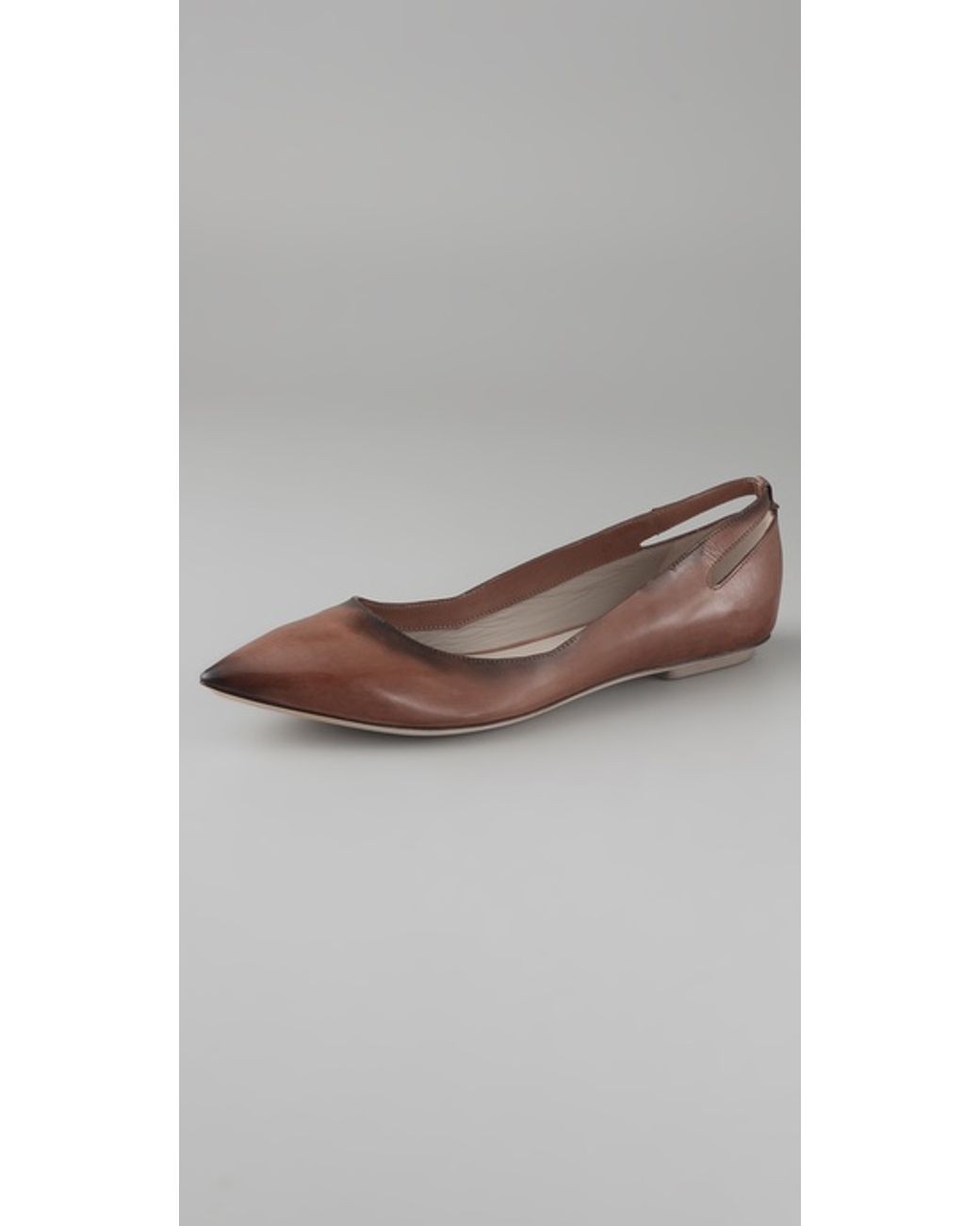 womens brown pointed toe flats