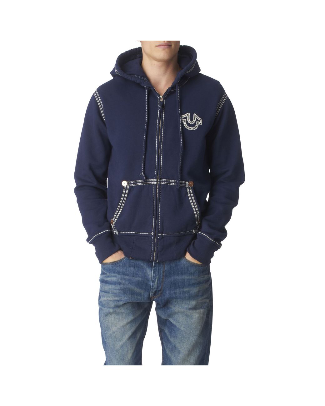 True religion contrast stitch hoodie new arrivals