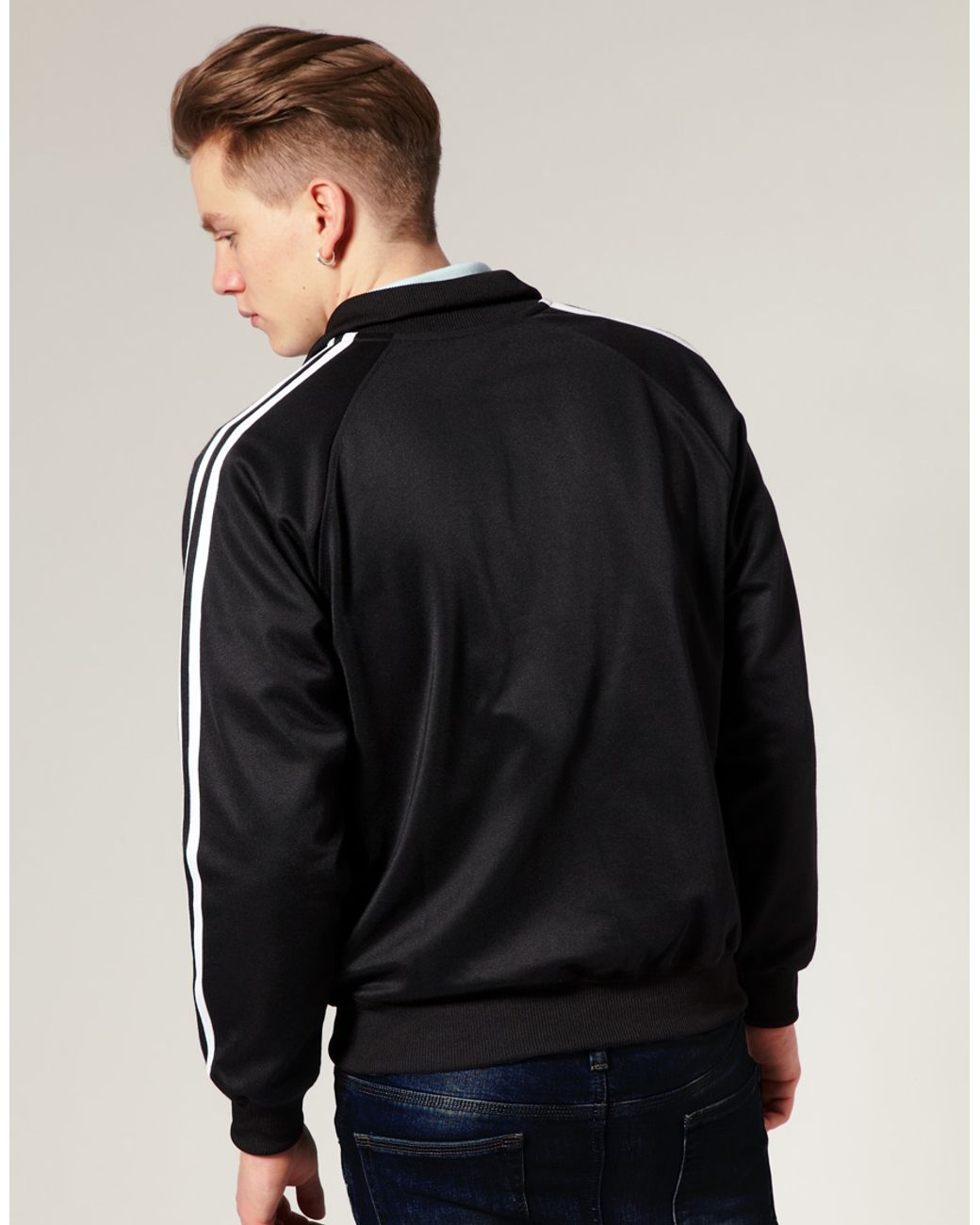 Fred Perry Fred Perry Twin Taped Track Jacket in Black for Men | Lyst