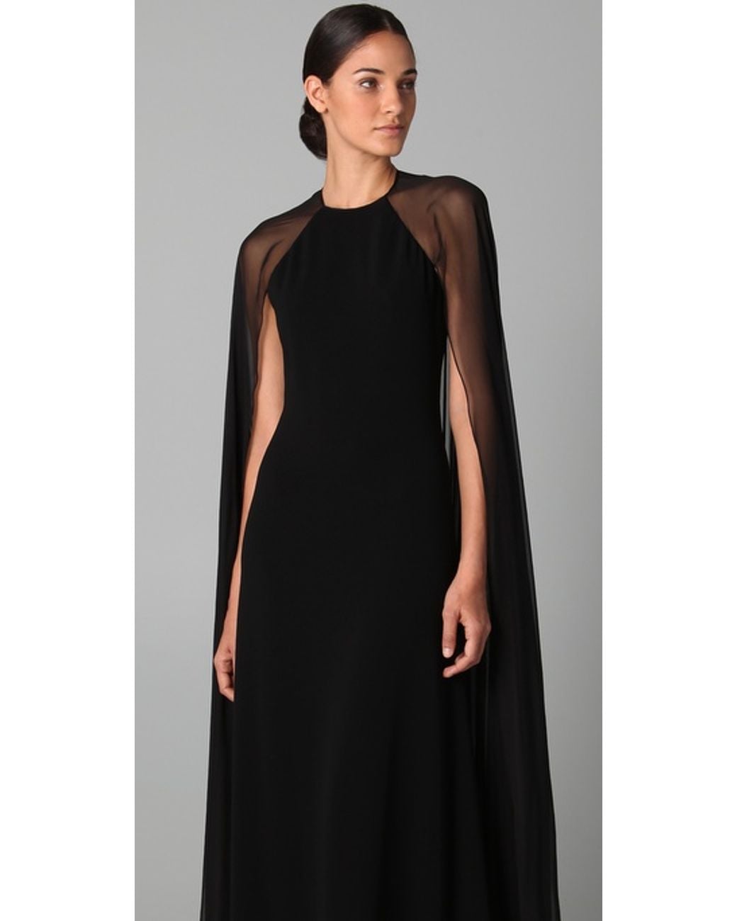 slim fit dress slacks Miss Circle Women's Quimera Almond Beaded Cape Halter Off-Shoulder Maxi Gown - Almond main image 0