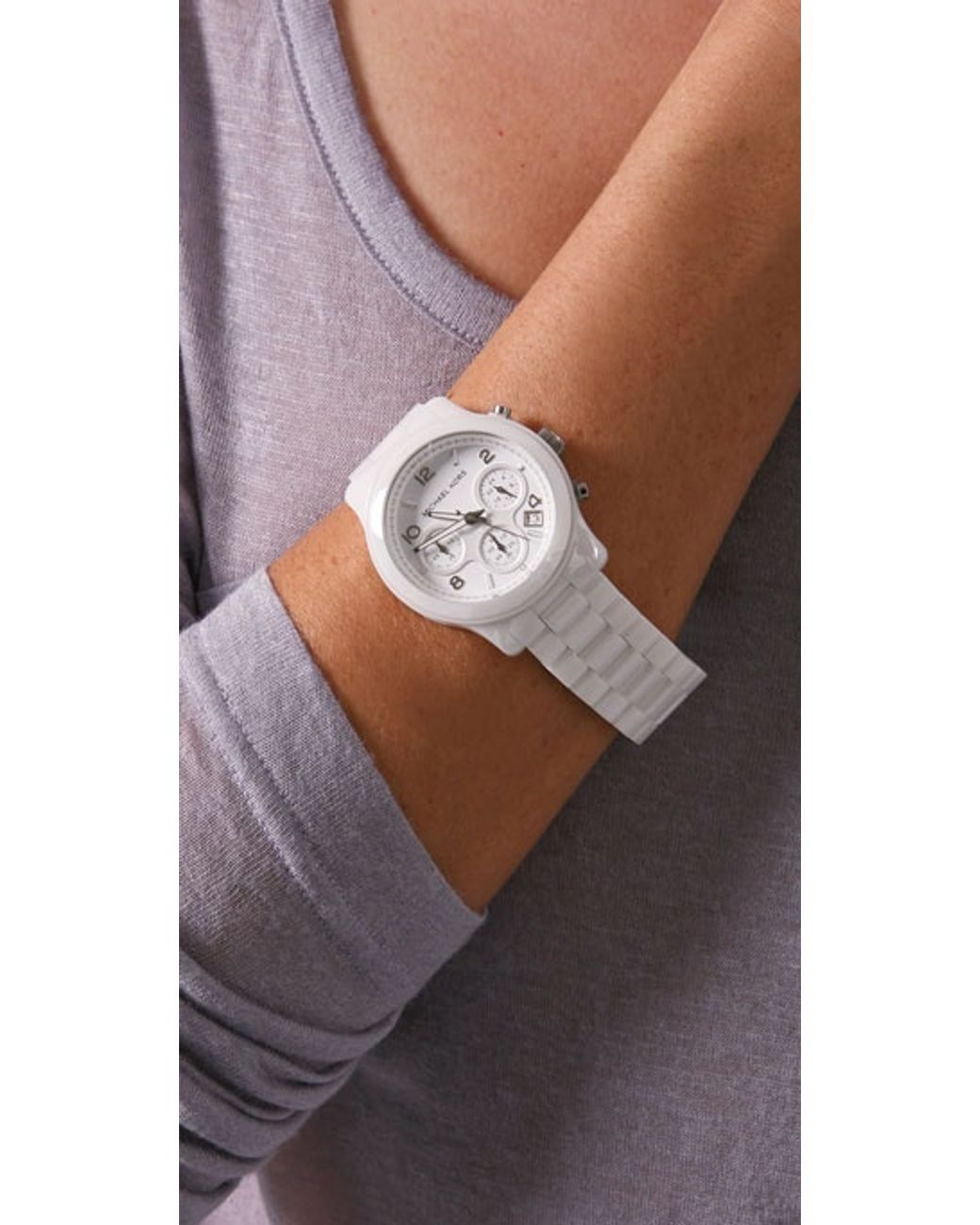 Michael Kors MK4649 White Ceramic Bracelet Watch  W08104  Chapelle  Jewellers