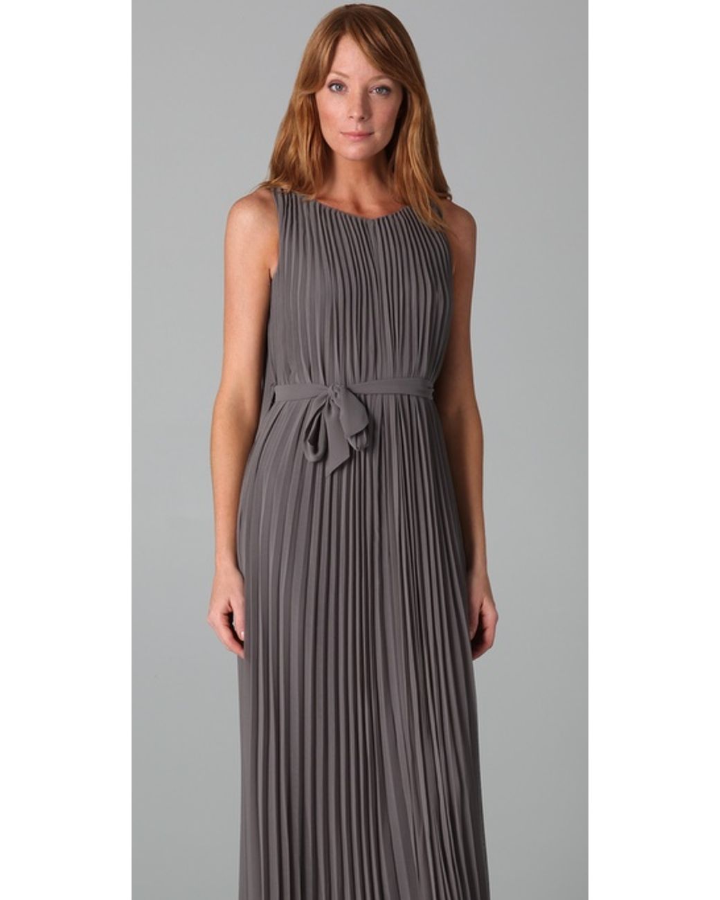 Halston pleated dress cheap