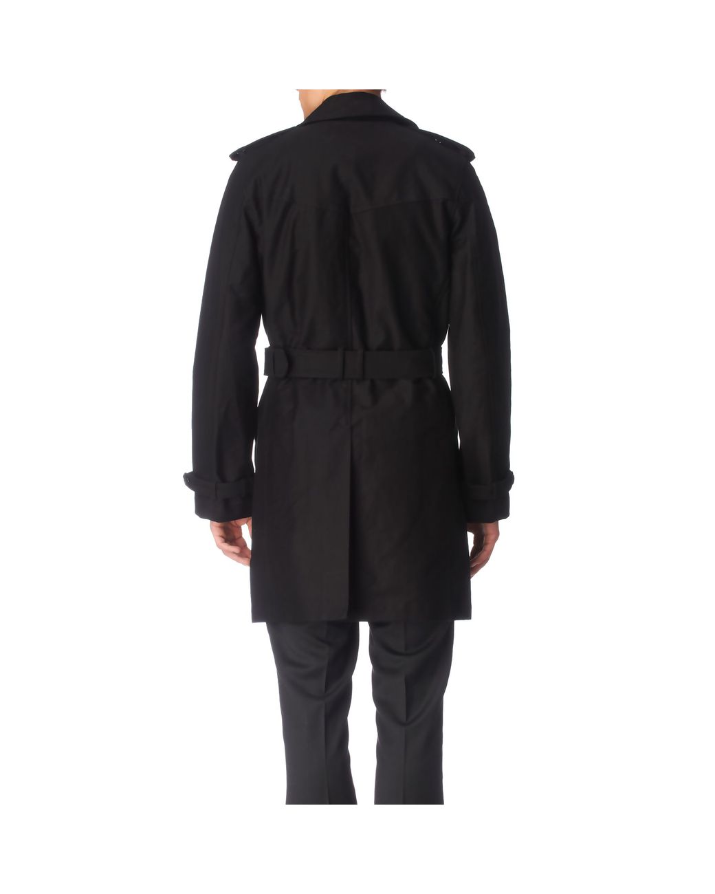 Paul Smith Men's Black Double–breasted Trench Coat