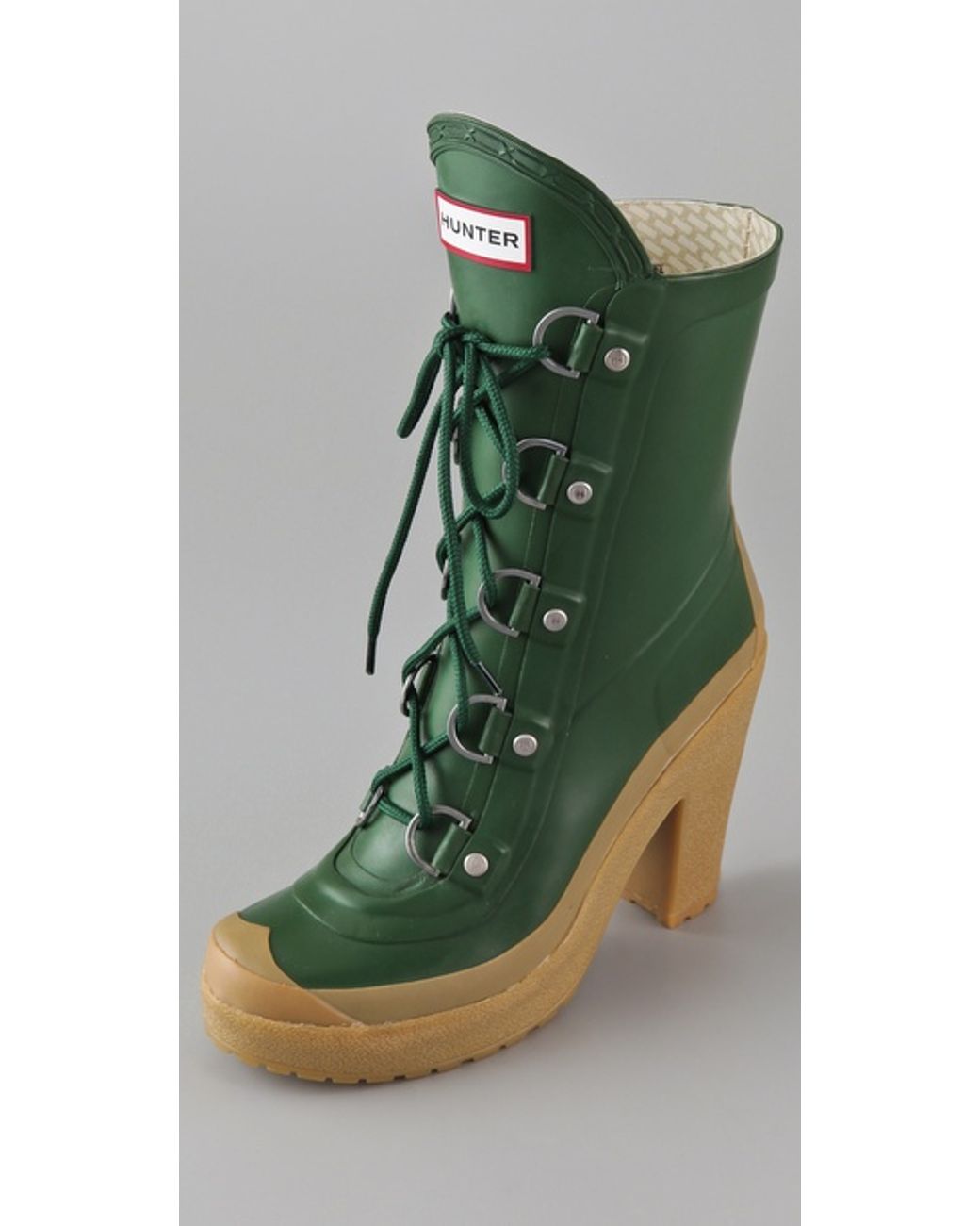 Hunter green heel boots hotsell