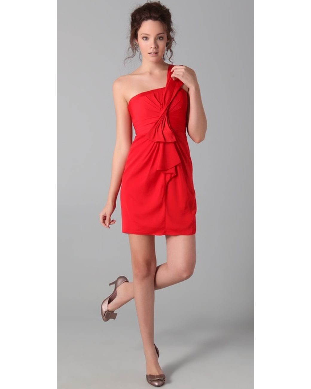 Bcbg red sale cocktail dress