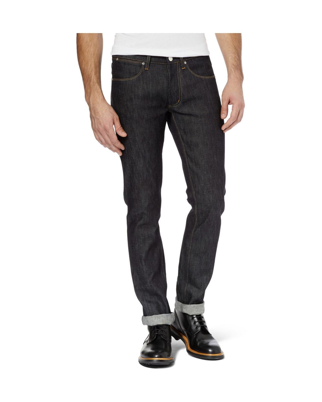 Acne Studios Max Soft Raw Slim Jeans in Blue for Men | Lyst