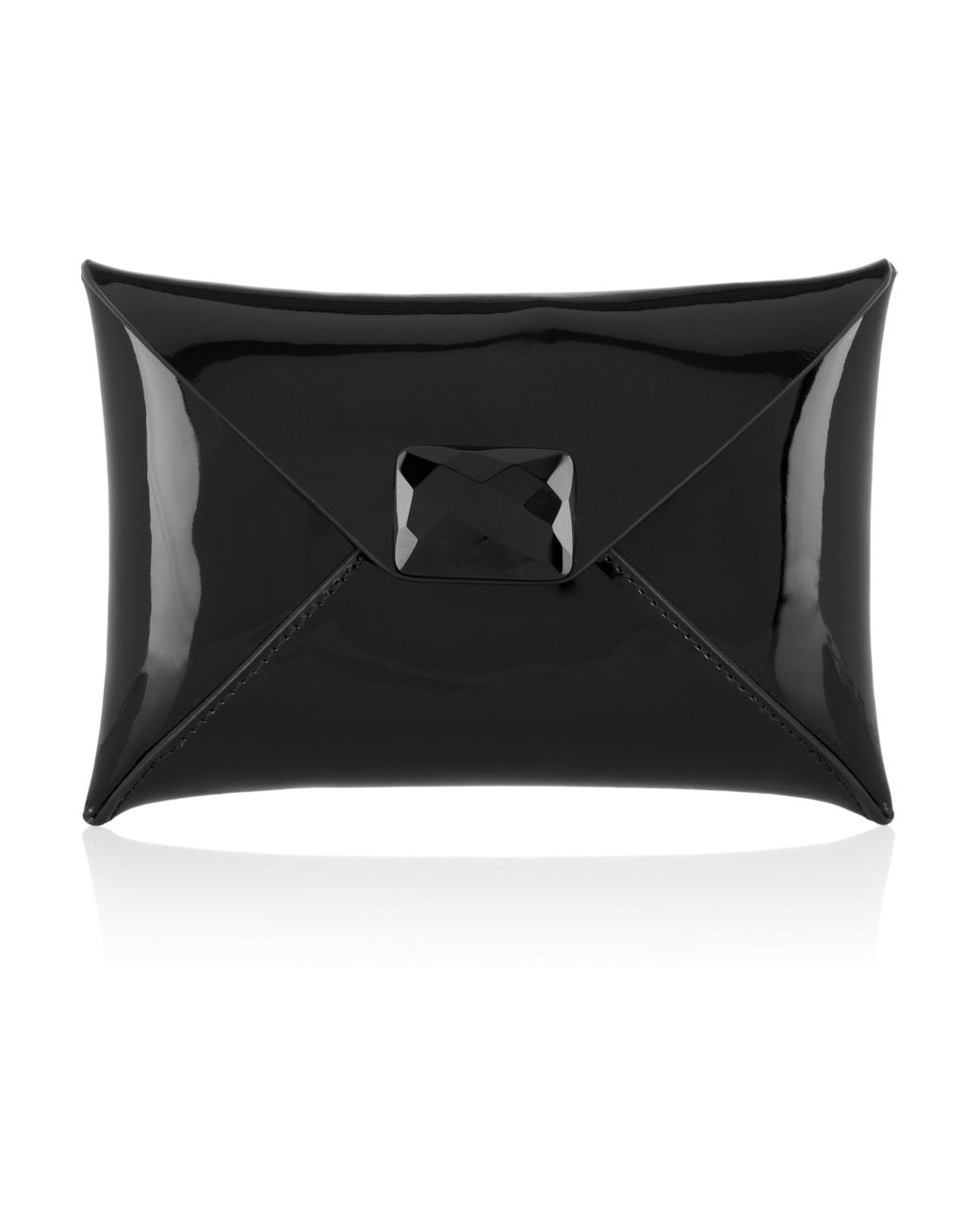Anya Hindmarch Patentleather Envelope Clutch in Black Lyst