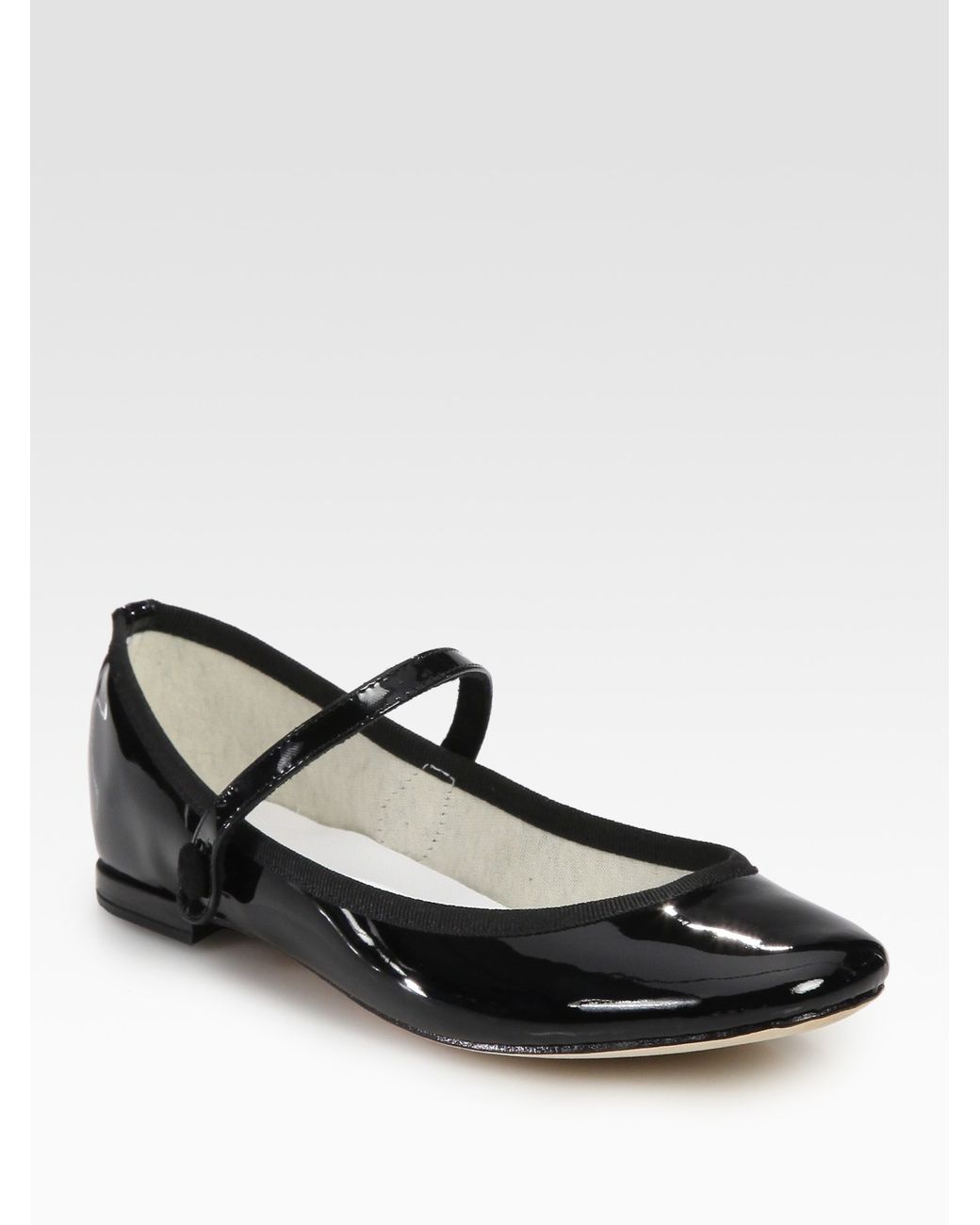 Repetto Lio Patent Leather Mary Jane Ballet Flats in Black   Lyst