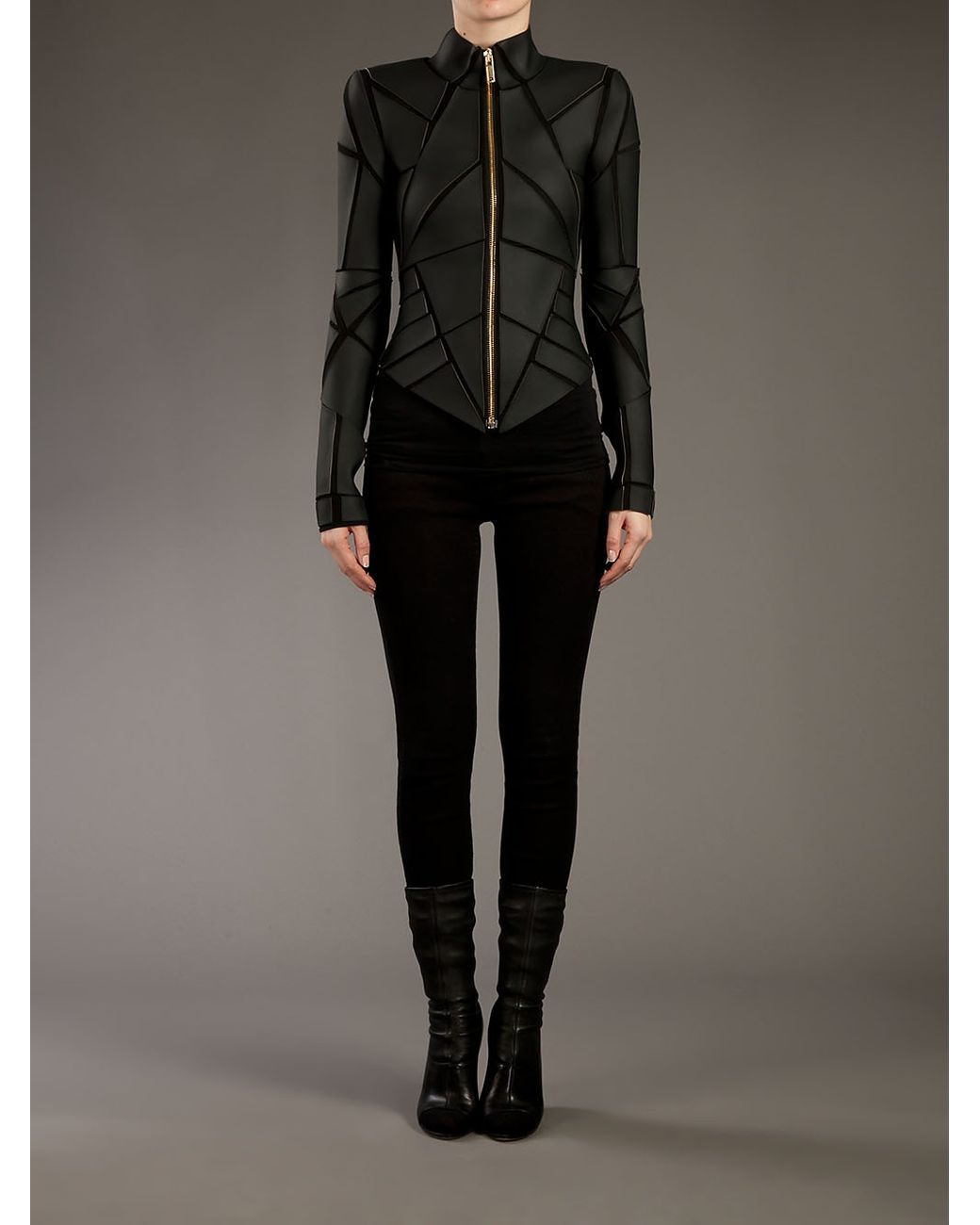 Gareth Pugh Geometric Panelled Jacket in Black | Lyst UK Gareth Pugh Geometric Panelled Jacket in Black | Lyst UK