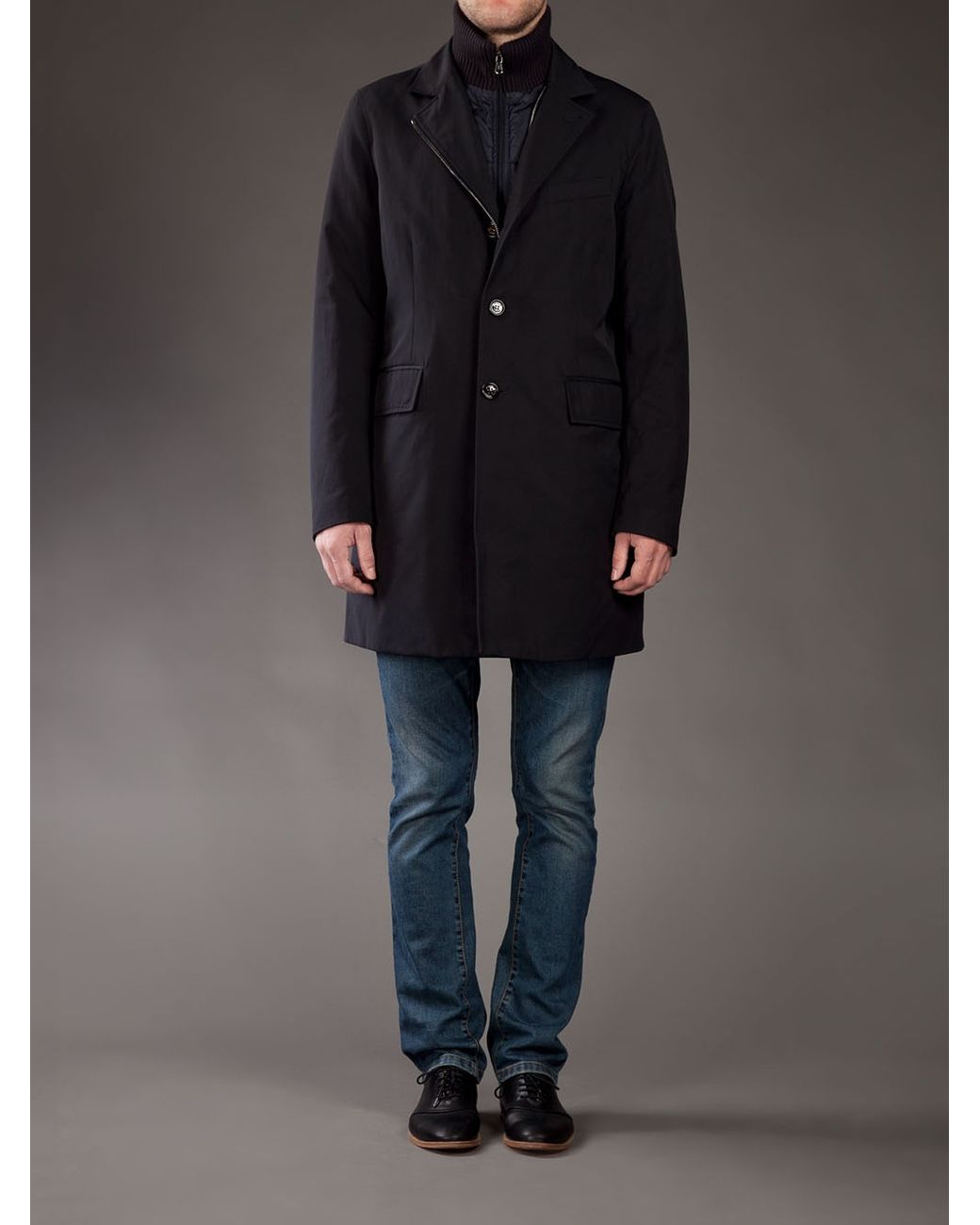 Moncler Thierry Coat in Blue for Men | Lyst UK