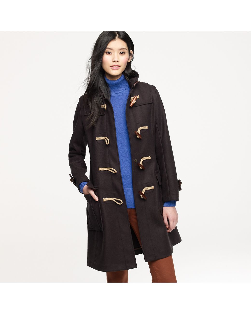 Navy blue toggle on sale coat