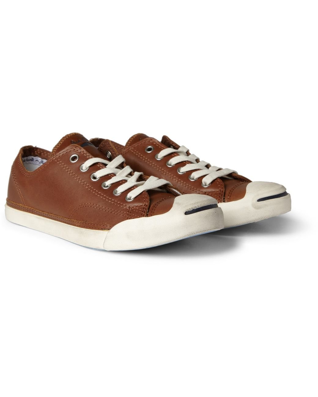 Converse Jack Purcell Leather Sneakers in Brown for Men | Lyst