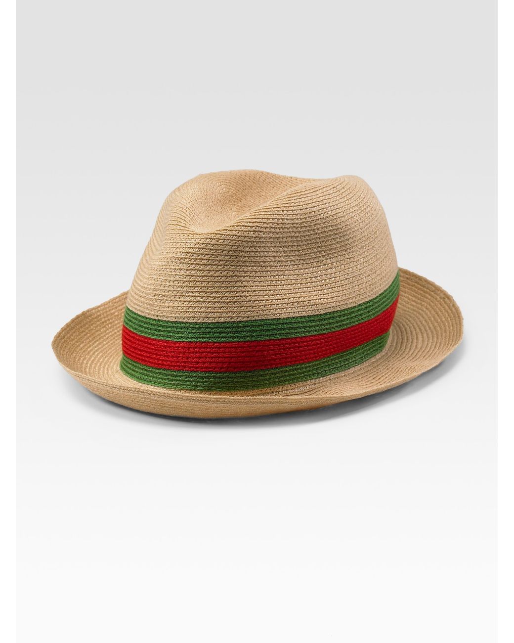 Gucci Straw Fedora in Natural for Men | Lyst