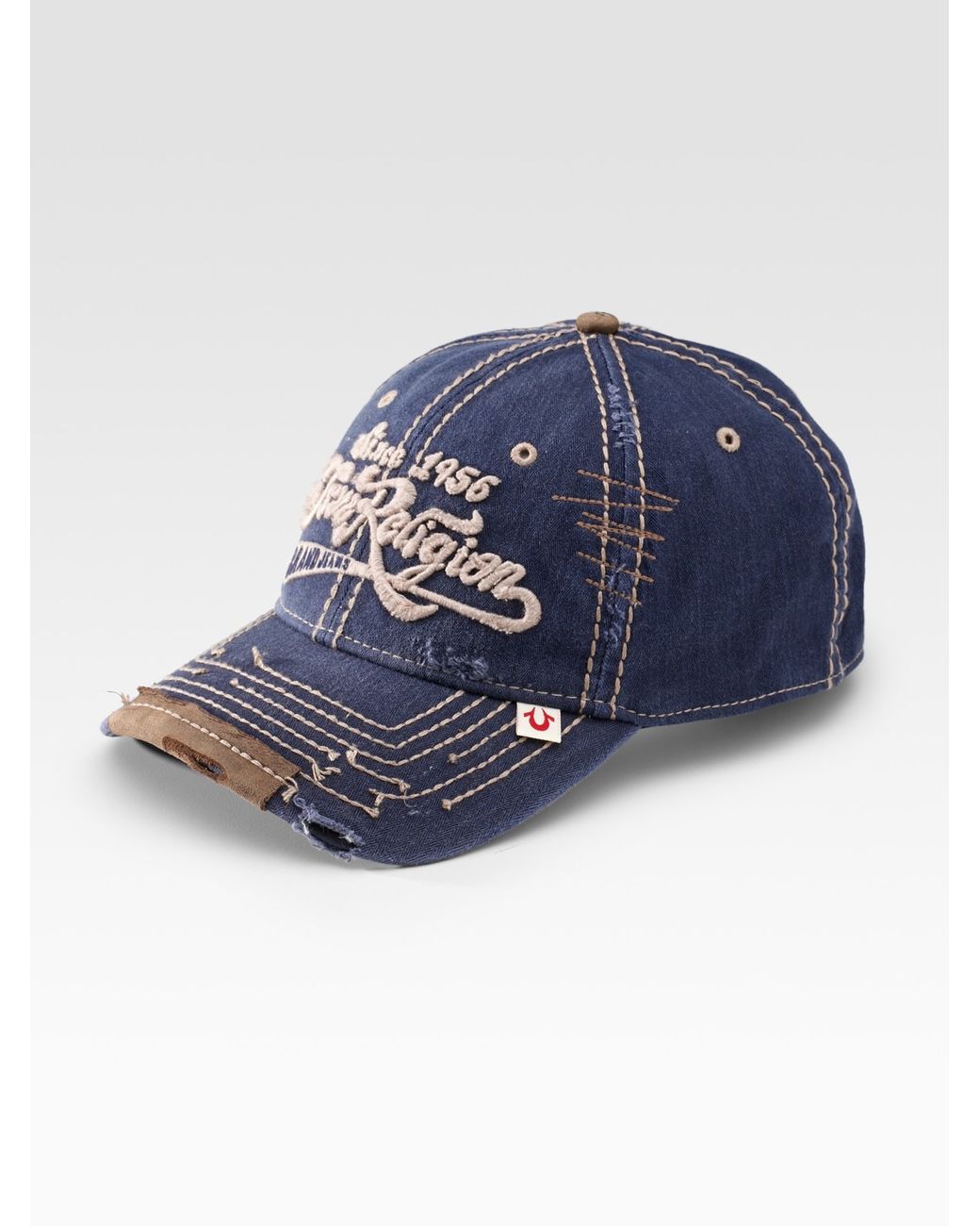True Religion Script Logo Baseball Cap in Blue for Men Lyst
