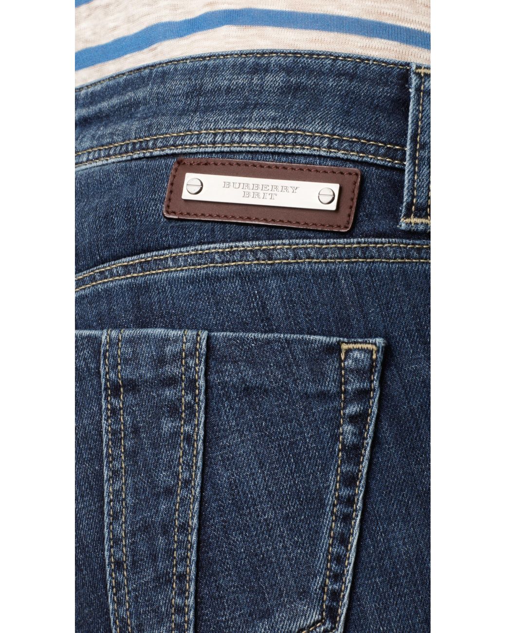 Burberry Brit Kensington Slim Fit in Blue | Lyst