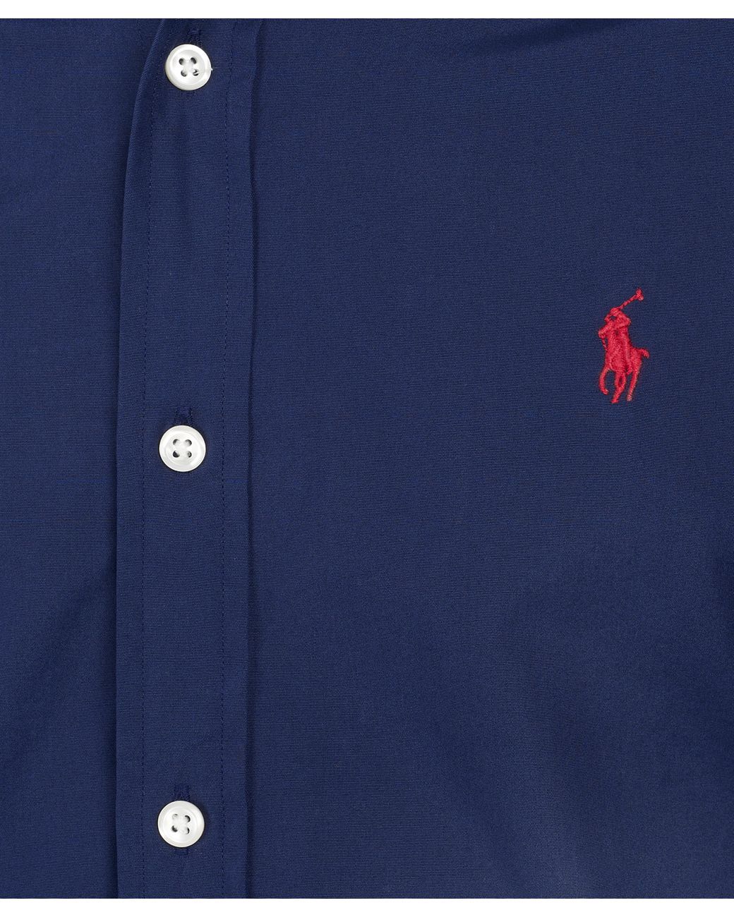 navy blue polo with red horse