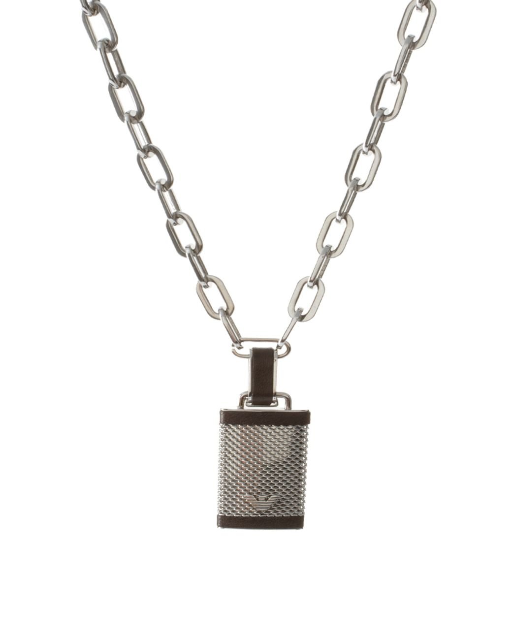 Emporio Armani Men's Stainless Steel Dog Tag Pendant Necklace EGS2074 -  Macy's | Necklace, Armani men, Pendant