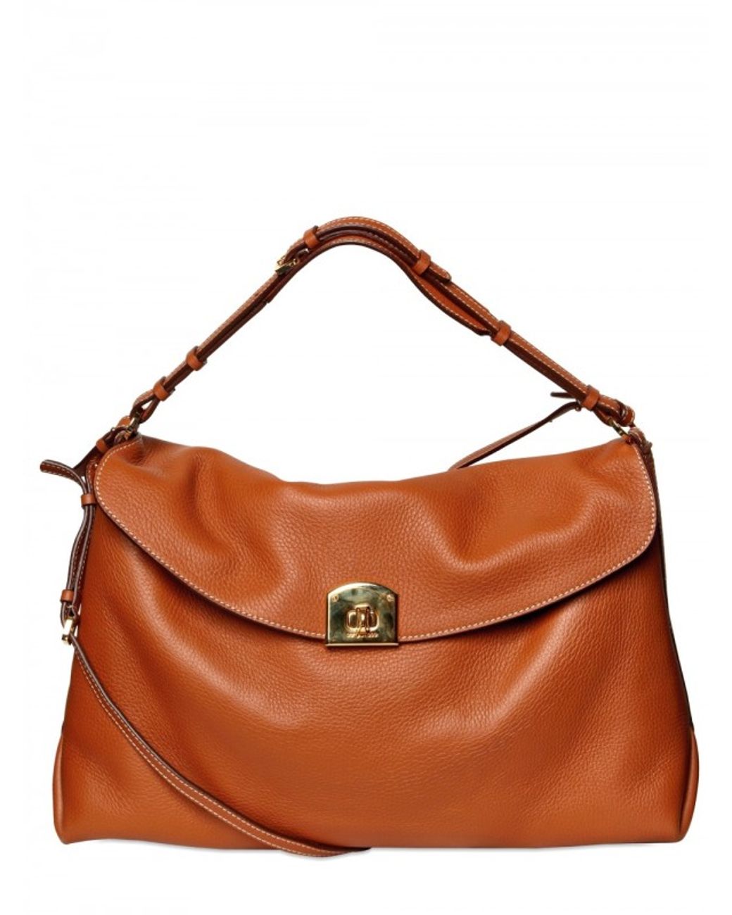 Sergio Rossi Gold Leather handbag Double Divider Zip-Top Satchel (SR11 –  AmbrogioShoes