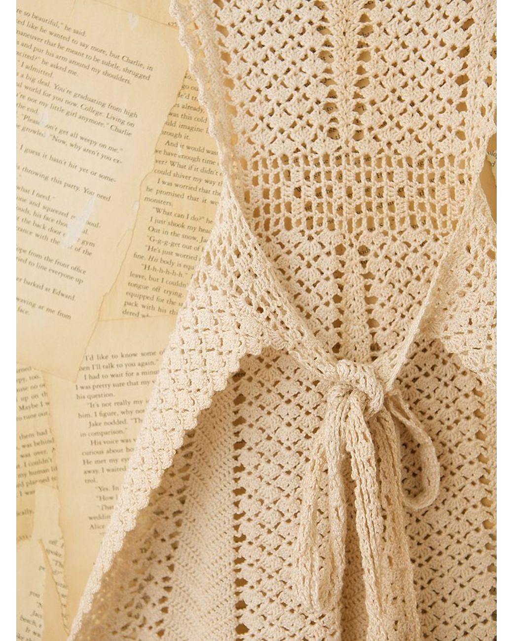 Free People Vintage Crochet Apron in Natural | Lyst